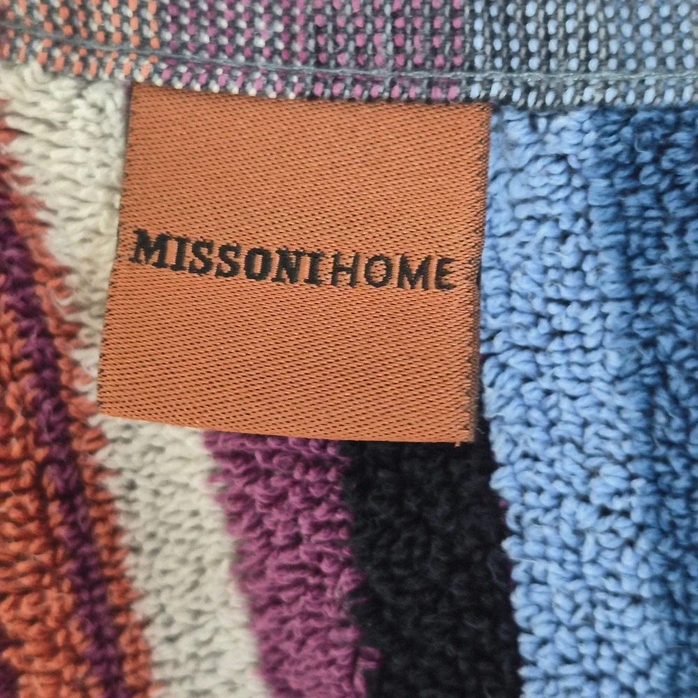 9pc Missoni Home Giacomo Towel Set 3 Bath Sheets 6 Hand Towels Zig Zag T59 Italy